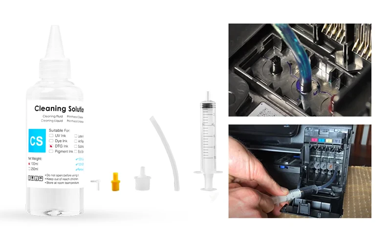 Description Picture 2 of item100ml Cleaning Solution Liquid Water-based Ink Printhead Cleaner Dye/Pigment/Sublimation Ink For Epson/HP/Iconic Brand/Brother Printer