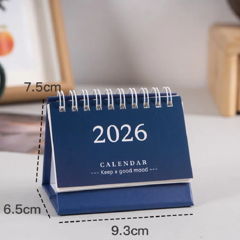 English Mini Desk Calendar 2026 Simple Style Desktop Display Portable Calendar Desktop Decoration Handmade Diary