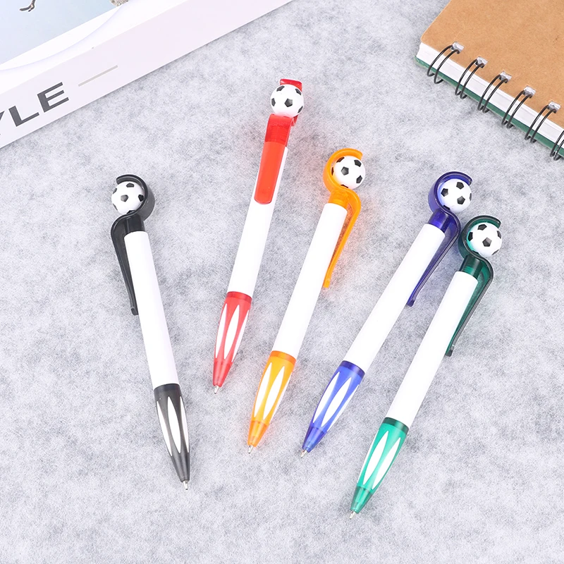 

1/5Pcs 1.0mm Funny Football Writing Pen Retractable Ballpoint Pens Decorative Non-slip Grip Black-Ink Write Smoothly for Kid