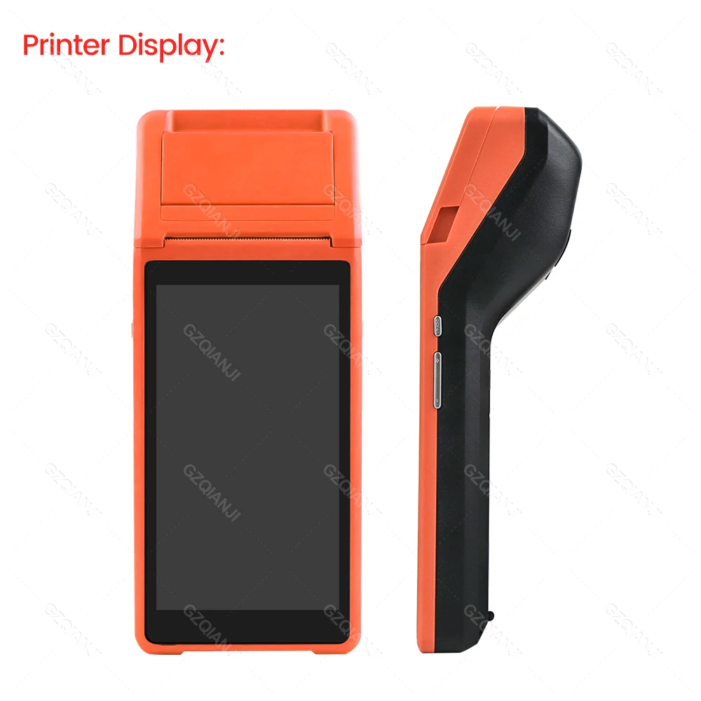 3G/4G Network Handheld POS Terminal Android12/ 8.1 OS Built-in 58mm Bluetooth Printer Wifi GPS Multiple Language Thernal Paper