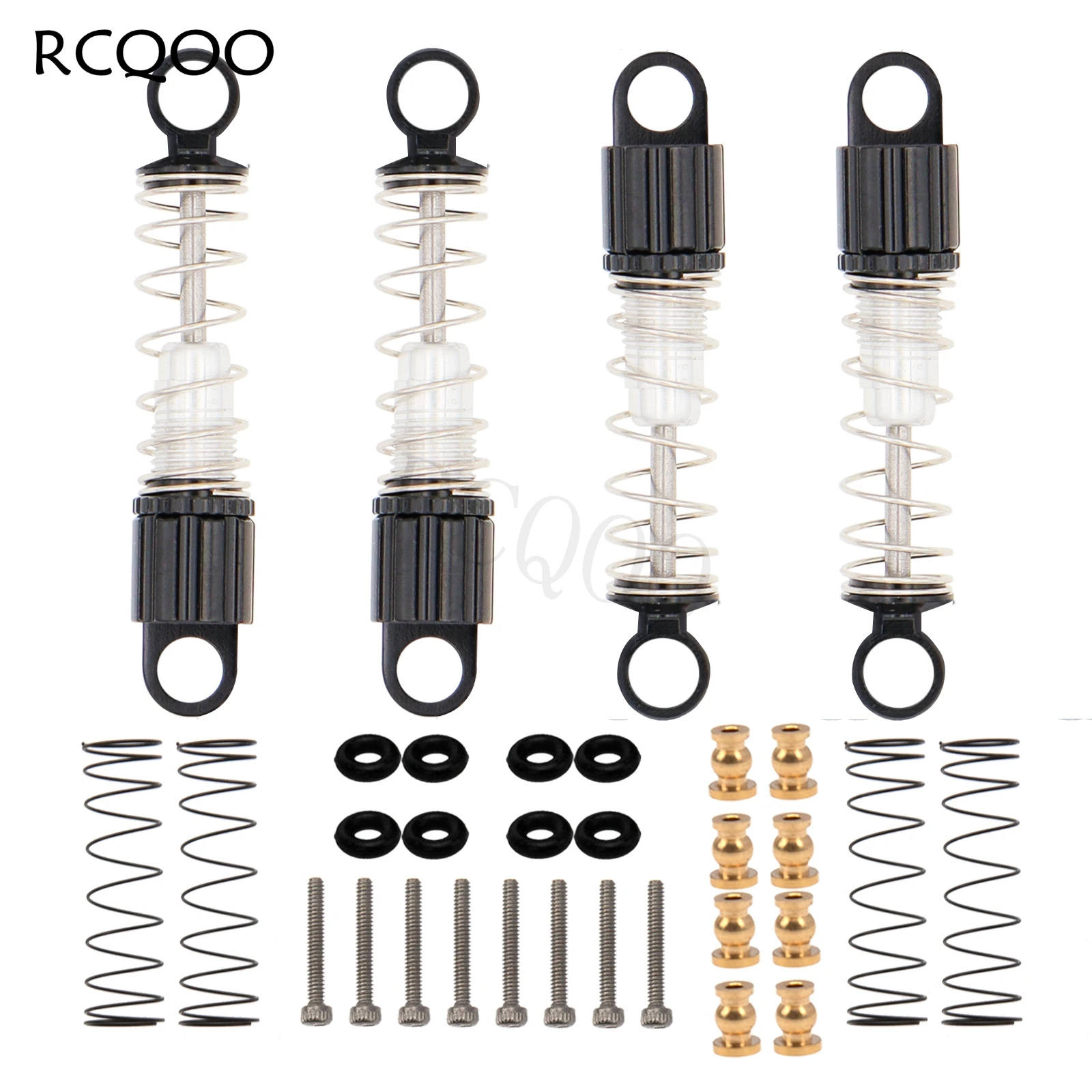 

4Pack Aluminum Alloy Shock Absorbers Damper Spring Shock for Axial SCX24 1/24 RC Model Car 90081 AXI00001 AXI00002 RC Car