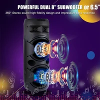6000W Portable Bluetooth Speaker Sub woofer Heavy Bass Sound System Party Dj Karaoke RGB Light Rechargeable Speaker - Image 2