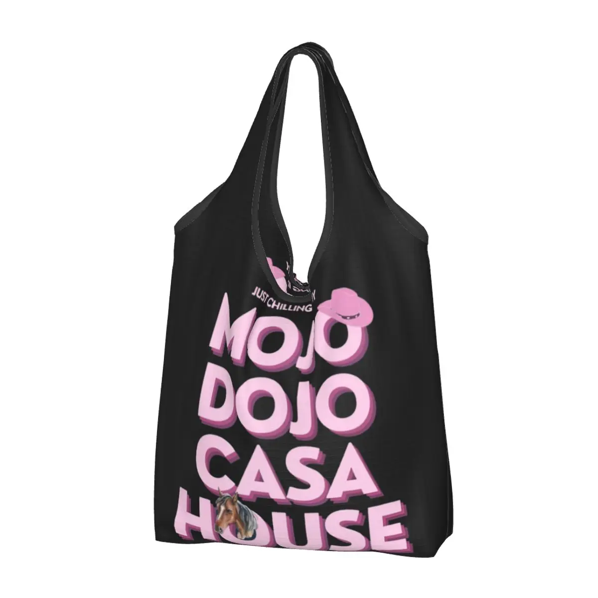 

Durable Large Reusable Ryan Gosling Mojo Dojo Casa House Grocery Bags Foldable Heavy Duty Shopping Tote Bag Washable Lightweight