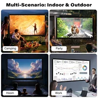 Projector Screen Stand16:9 4K 1080 HD Portable Projection Screen for Home Office Garden Moive Theater Cinema 100-150inch - Image 2