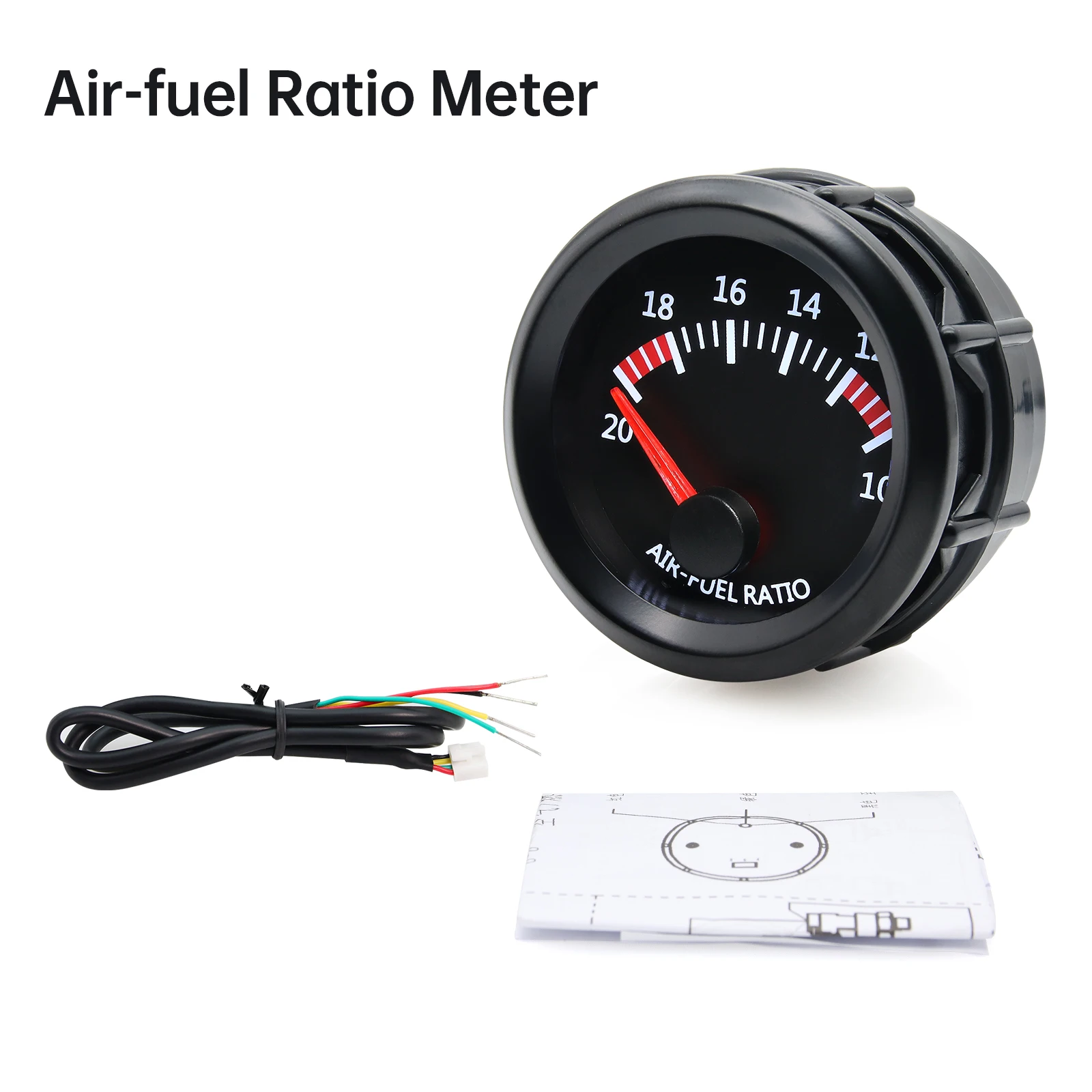 

52mm 2 Inch 12V Universal Mechanical Air Fuel Ratio Gauge ( 20~10 ) Vehicle Instrument Custom Car Racing Instrument