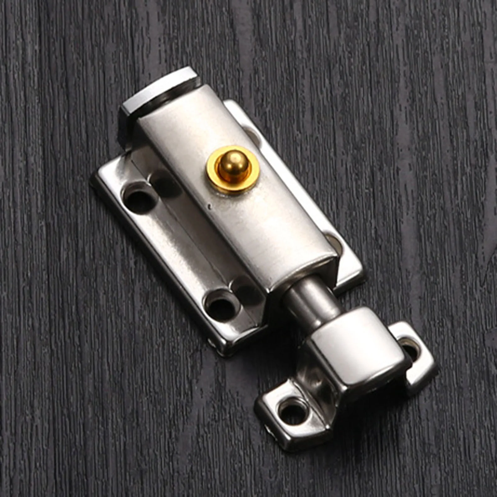 

Stainless Steel Door Latch Sliding Bolts Anti-Theft Thickened Latch Hardware Self Popping Bolt Button Gate Safety Toilet Door Lo