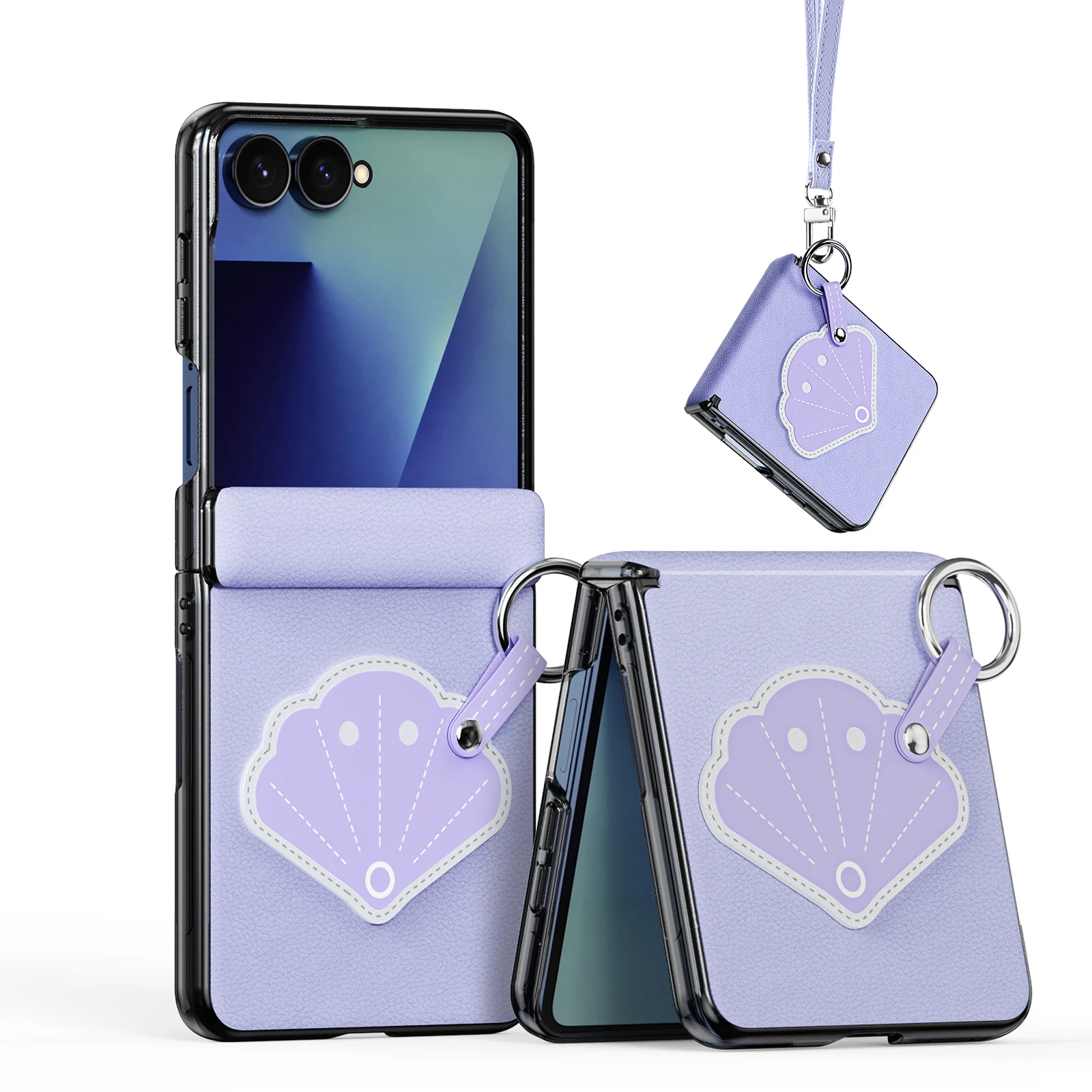 Ultra Thin Leather Flip Case with Shockproof Full Body Protection & Lanyard Design