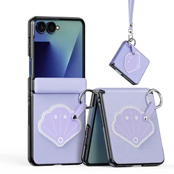 Ultra Thin Leather Flip Case with Shockproof Full Body Protection & Lanyard Design (PURPLE)