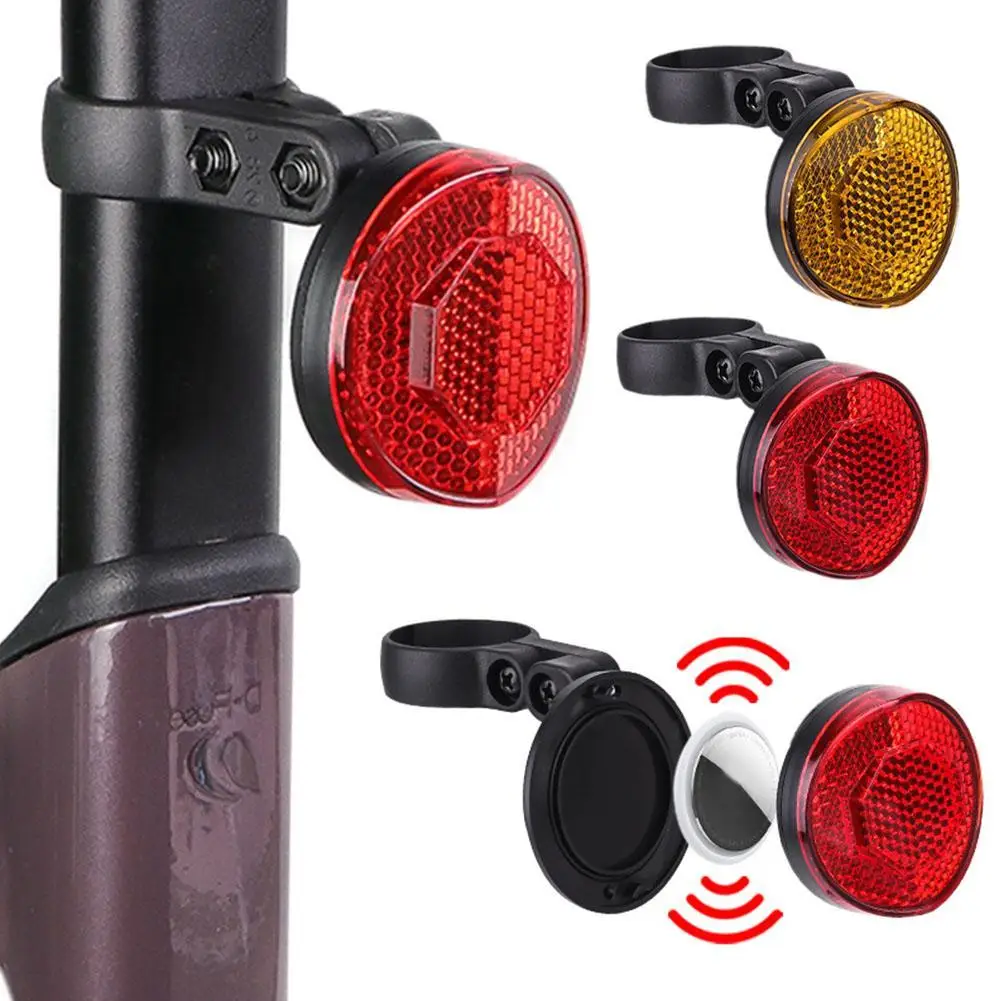 

For AirTag Holder Bike Reflective Rear Light Anti-theft Safety Warning Lamp Tail Light Mount Stand Case For Airtag Air Tag