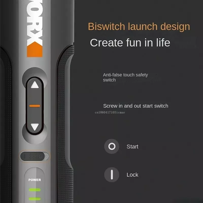 WORX  WX242 4V Electrical Screwdriver Set Smart Cordless Electric Screwdrivers USB Rechargeable 30 Bit Set Mini Drill Power Tool 3