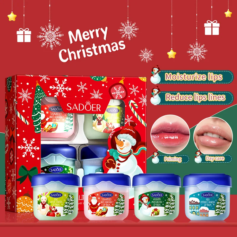 34pcsSADOERChristmasSetBrighteningLipBalmMoisturizingAnti