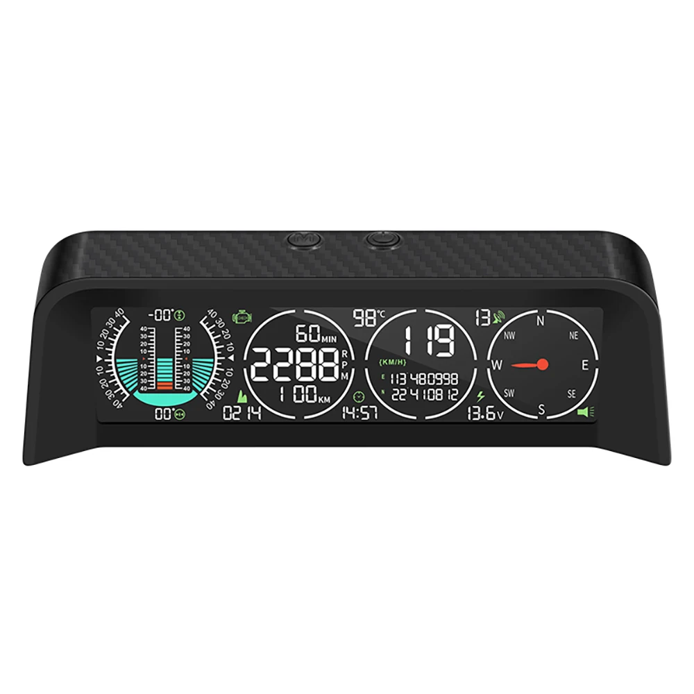 

Автомобильный монитор давления в шинах с HUD-экраном, умный GPS-монитор давления в шинах, Инклинометр с давлением и температурой в шинах