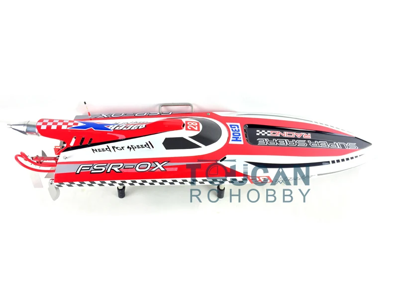 G30H 30CC Red Fiber Glass 70KM/H Gasoline Racing Toucan ARTR Remote Control  Boat W/ Radio System Toucan Model THZH0053-SMT8 5