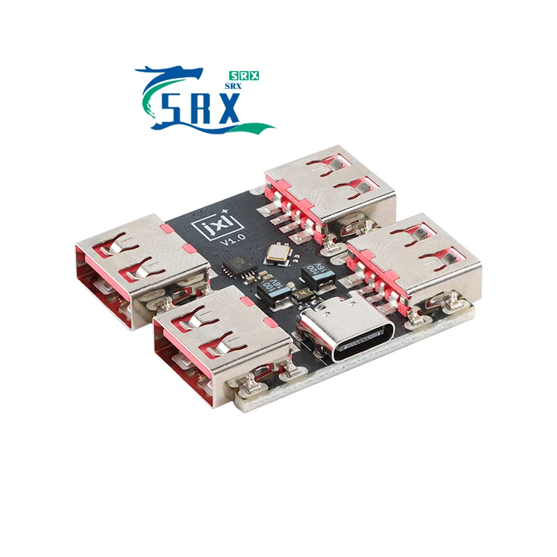 XL334P4 Type-c 확장기 USB-HUB 4방향 도킹 스테이션 USB 2.0 분배기 허브 모듈