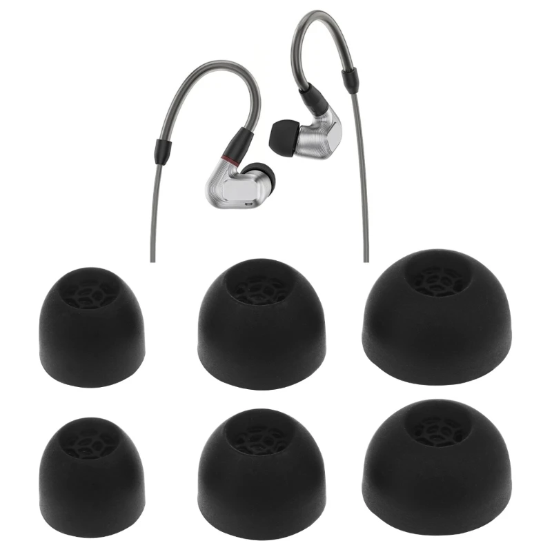 3Pairs Earbuds Cover In Ear Tips Soft Silicone Ear Buds Accessories for Sennheiser IE900 IE800S