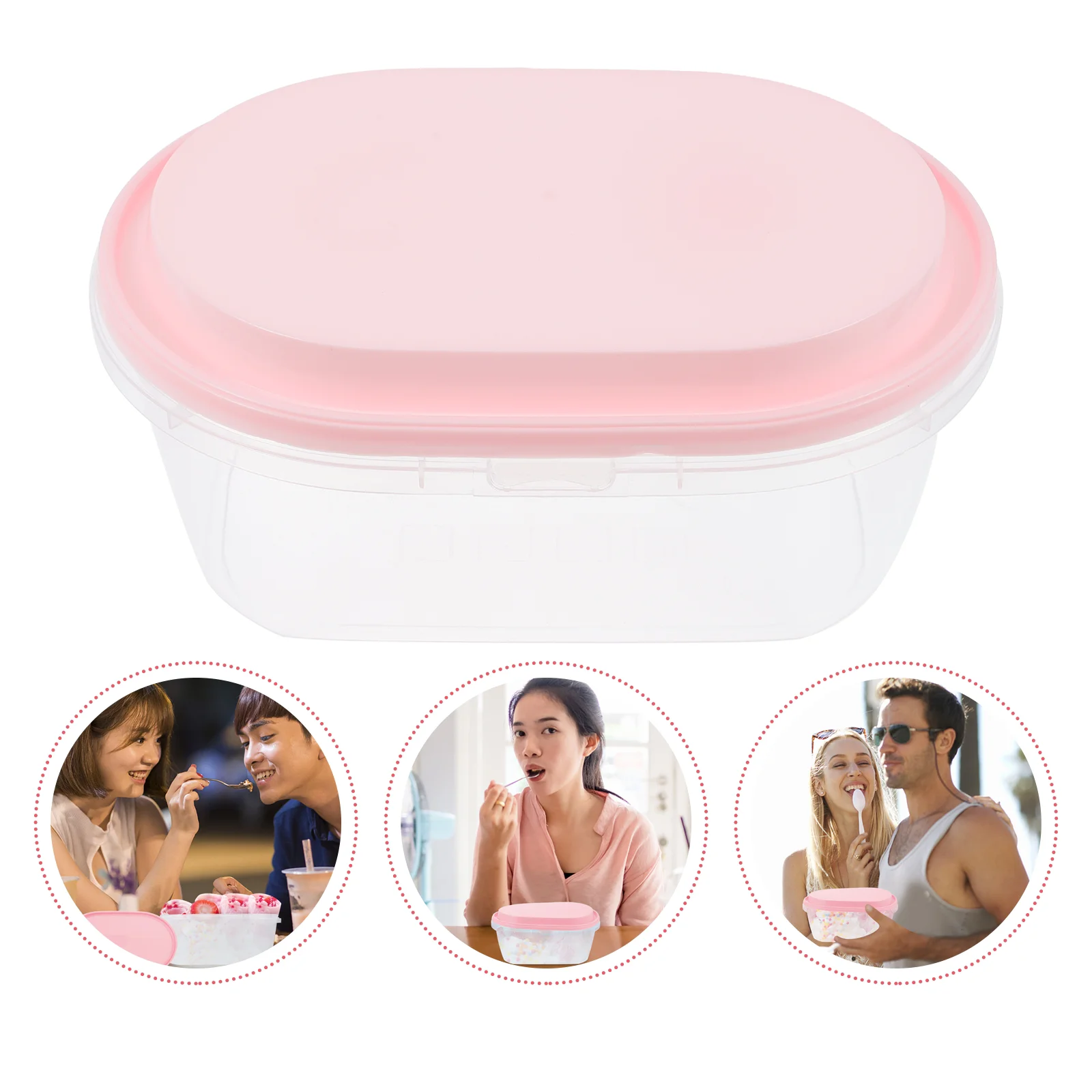 

2pcs cups Freezer Storage Containers Freezer Storage Tubs with Lids for Sorbet and Homemade Use 1000ml dessert container cake