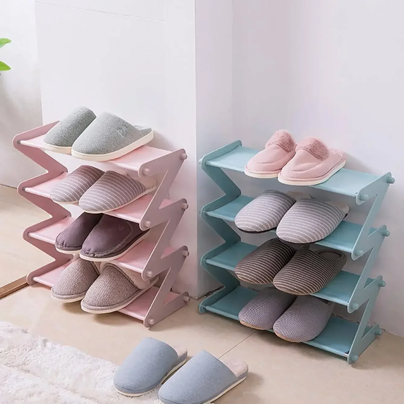 Home Simple Shoe Rack, Multi-Layer Space Saver, X-Shaped Design, Multi-Functional Shoe Cabinet, Compact Storage Solution