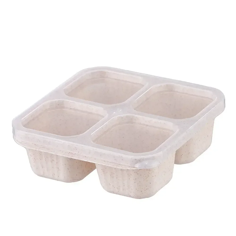 Snack Box with 4 Compartments for Reusable Meal Prep and Storage