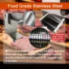 Haywhnkn 2.5Mm Meat Cutting Machine Commercial Meat Cutter Machine Meat Slicer For Meat Slice/Shredded Meat Full Stainless 4