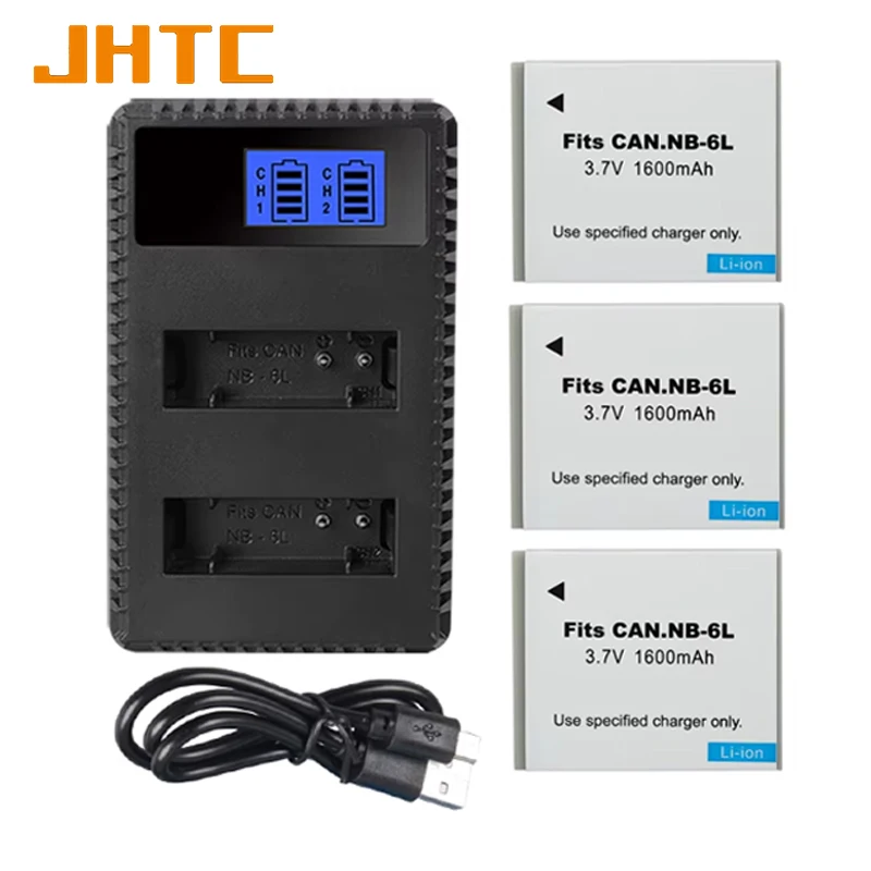 NB-6L NB 6L 6LH Caricabatteria Per SX520 HS SX530 SX600 SX610 SX700 SX710 IXUS 85 95 200 210 1600mAh NB6L Batterie