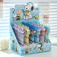 48 шт. Kawaii Snoopy Paster гелевая ручка мультфильм 0,5 черный пресс ручка для подписи студенческие канцелярские товары оптом