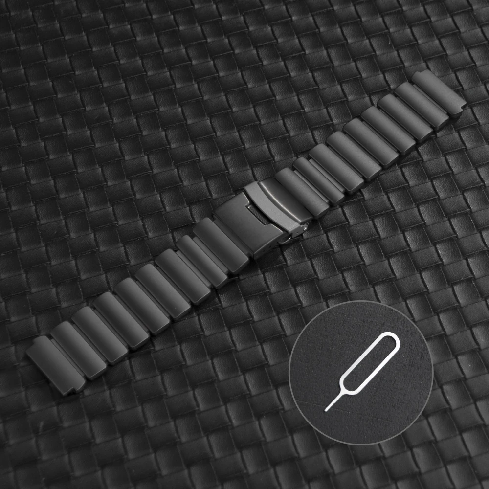 Premium 22mm Titanium & Stainless Steel Watch Band Strap