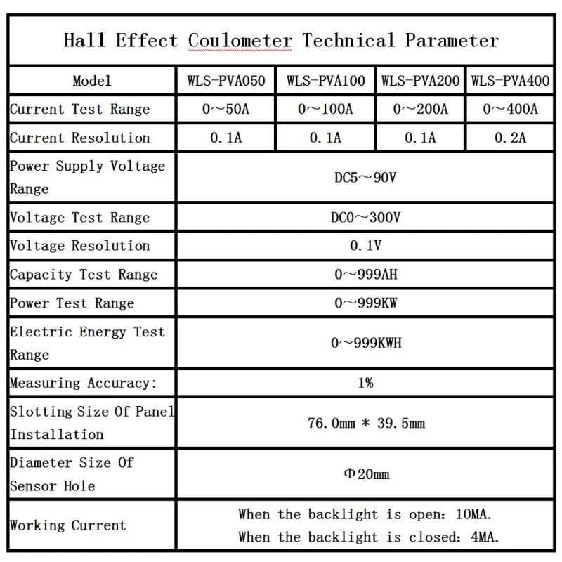 

Компактный кулонометр Холла DONG, 300 В постоянного тока, 100 А, 200 А, 400 А, кулонометр на эффекте Холла, цифровой вольтметр,