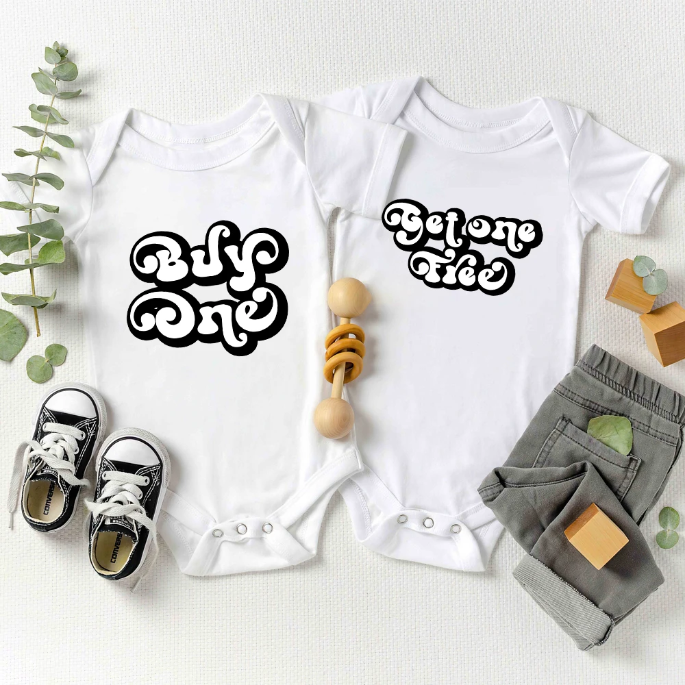 

Buy One Get One Free Baby Funny Infant Onesies High Quality Cotton Summer Skin-friendly Newborn Boys Girls Clothes Fast Delivery