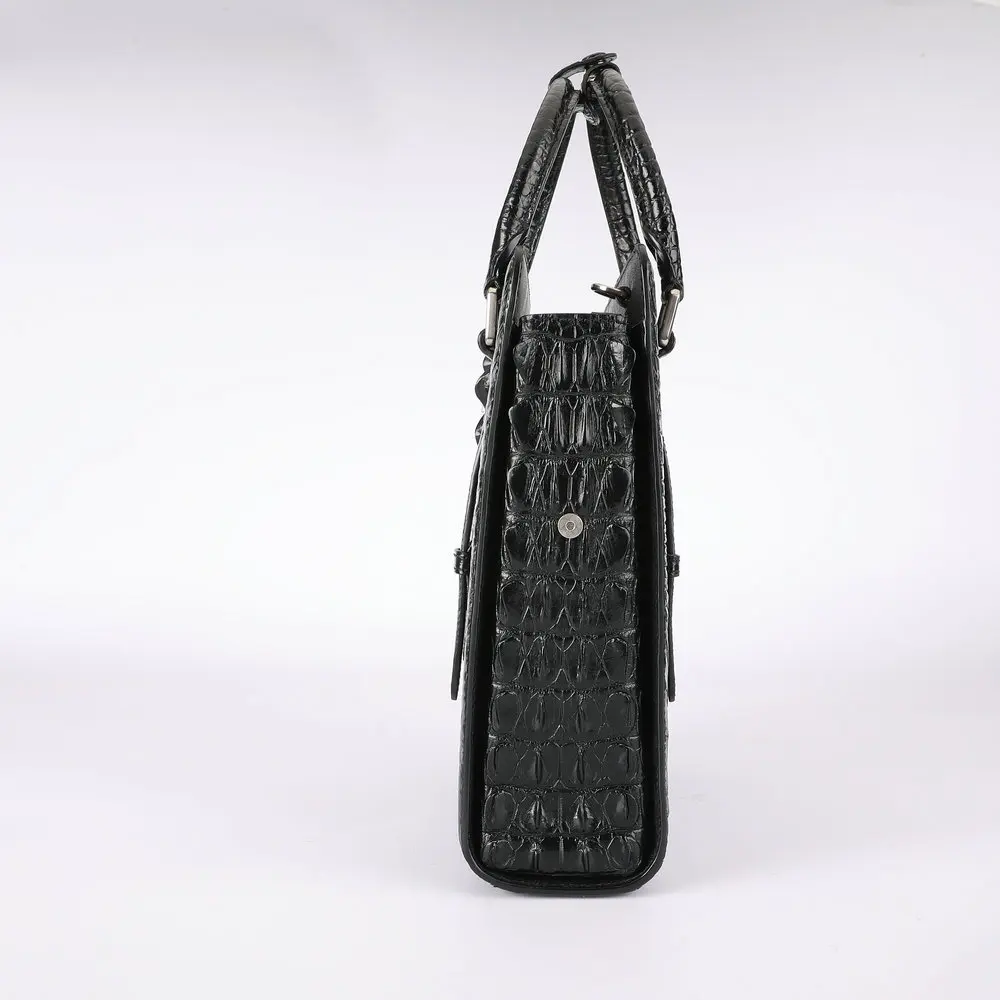 Crocodile Bone Skin Men\'s Briefcase Vertical Genuine Leather Men\'s Bag Business Casual Shoulder Crossbody Bag Men\'s Handbag 45