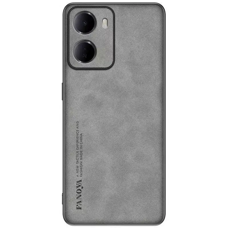 Goatskin Leather TPU Shockproof Case with Camera Lens Protection and Anti-Drop Back Cover