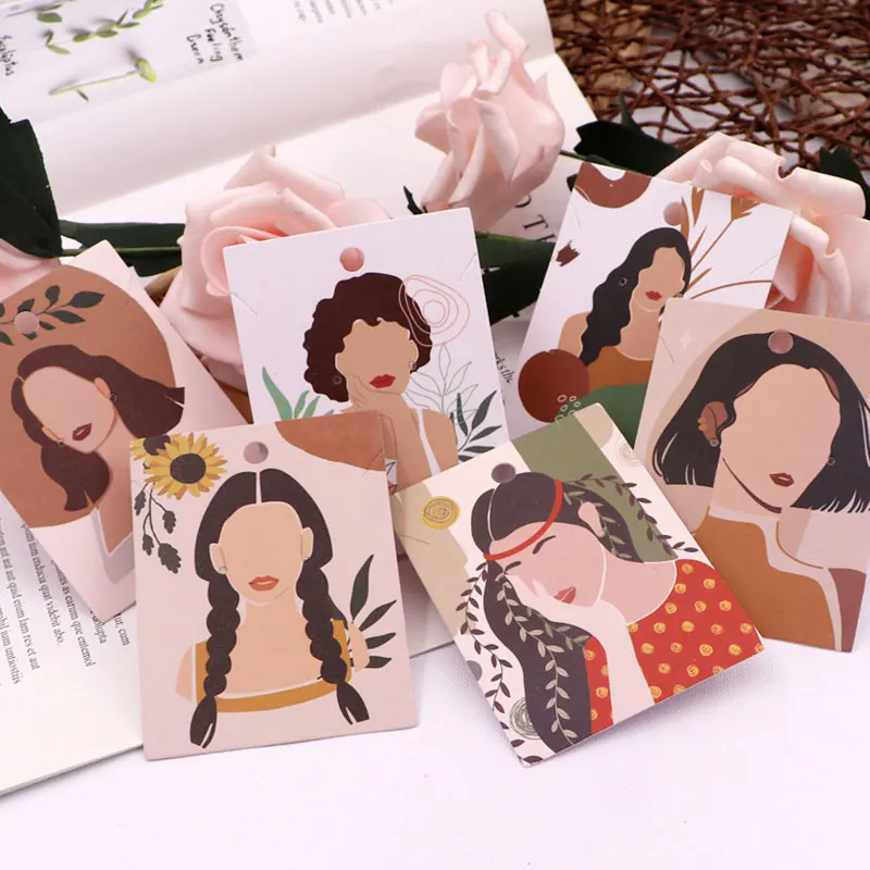 25pcs 6x8cm 귀걸이 전시 카드 목걸이 홀더 DIY 보석 귀걸이 목걸이 체인 포장 주최자 디스플레이 공급