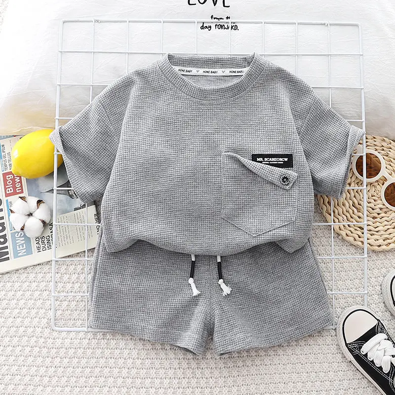 summer baby boy kids clothes set children clothing suit tops short sleeve t shirt pants 2pcs/set sport infant clothing Summer Baby Boy Kids Clothes Set Children Clothing Suit Tops Short-sleeve T-shirt Pants 2pcs/set Sport Infant Clothing 6