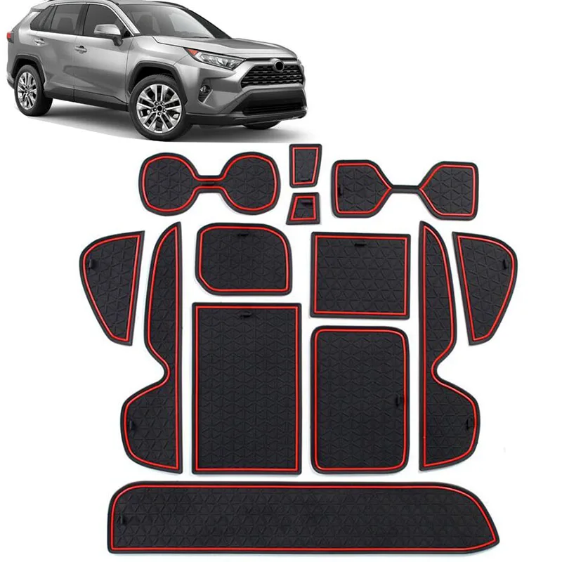 For Toyota Rav4 2019 2020 Interior Door Pad Cup Mat Nonslip Mats 3d