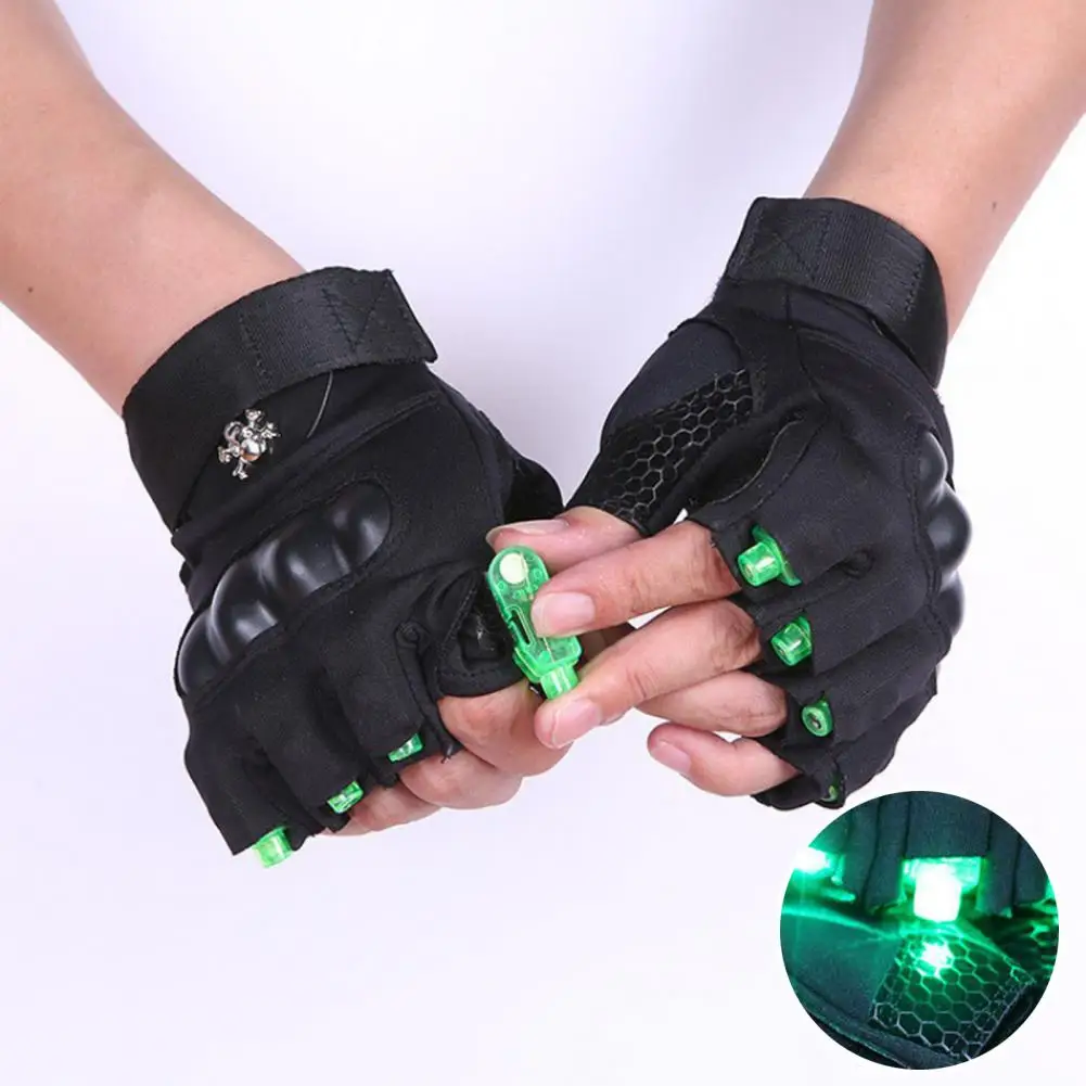 1 Pair LED Glove For Men Women Outdoor Camping Night Fishing Bait Cycling Running Flashlight Durable Gloves Repairing Work Gift 4