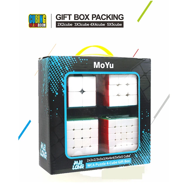 MoYu Meilong 2345 Gift Box Profissional Magic Cube MoYu Meilong 2x2 3x3 4x4  5x5 Speed Cube Puzzle Cubo Magico Educational Toy - AliExpress