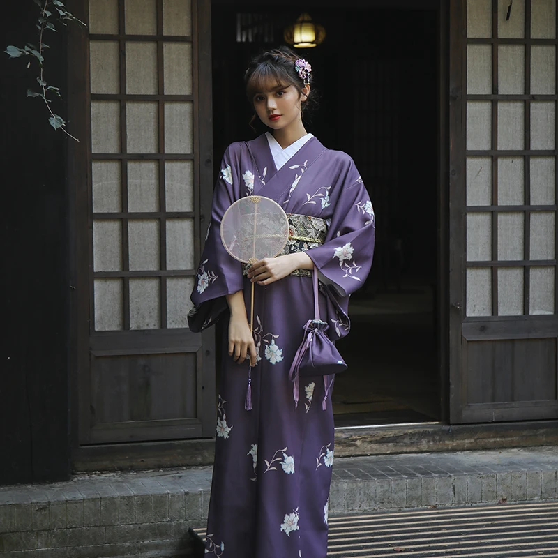 Women-s-Japanese-Traditional-Kimono-Beautiful-Purple-Color-Classic
