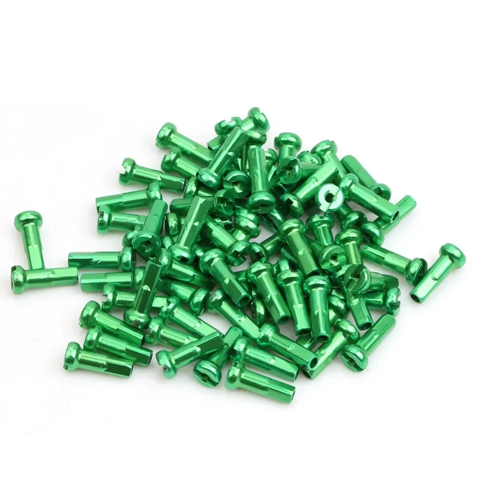 New 100pcs Aluminum Alloy 14G 14mm bicycle spoke cap 6 colors MTB Bike Parts Caps Cycling Spokes