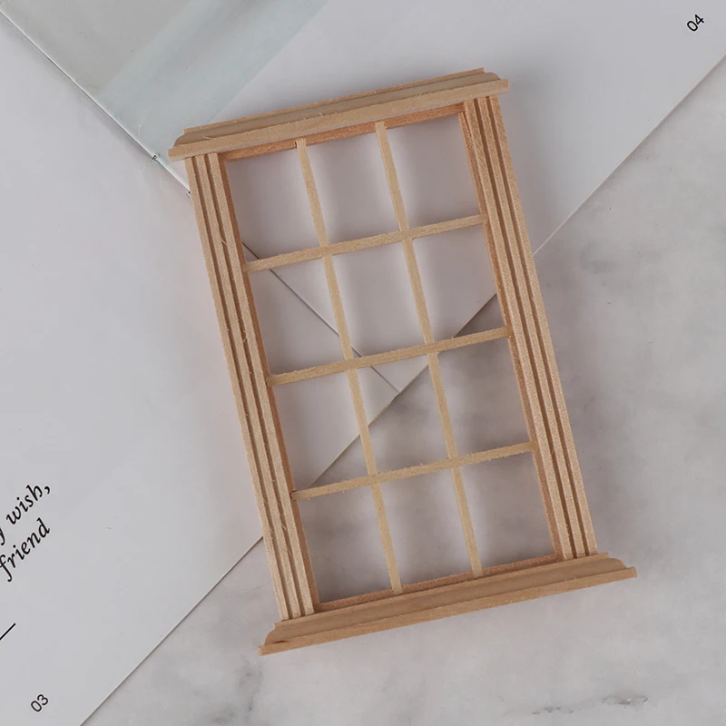 Muebles Miniatura Mini Puertas Y Ventanas De Madera - 5 Piezas