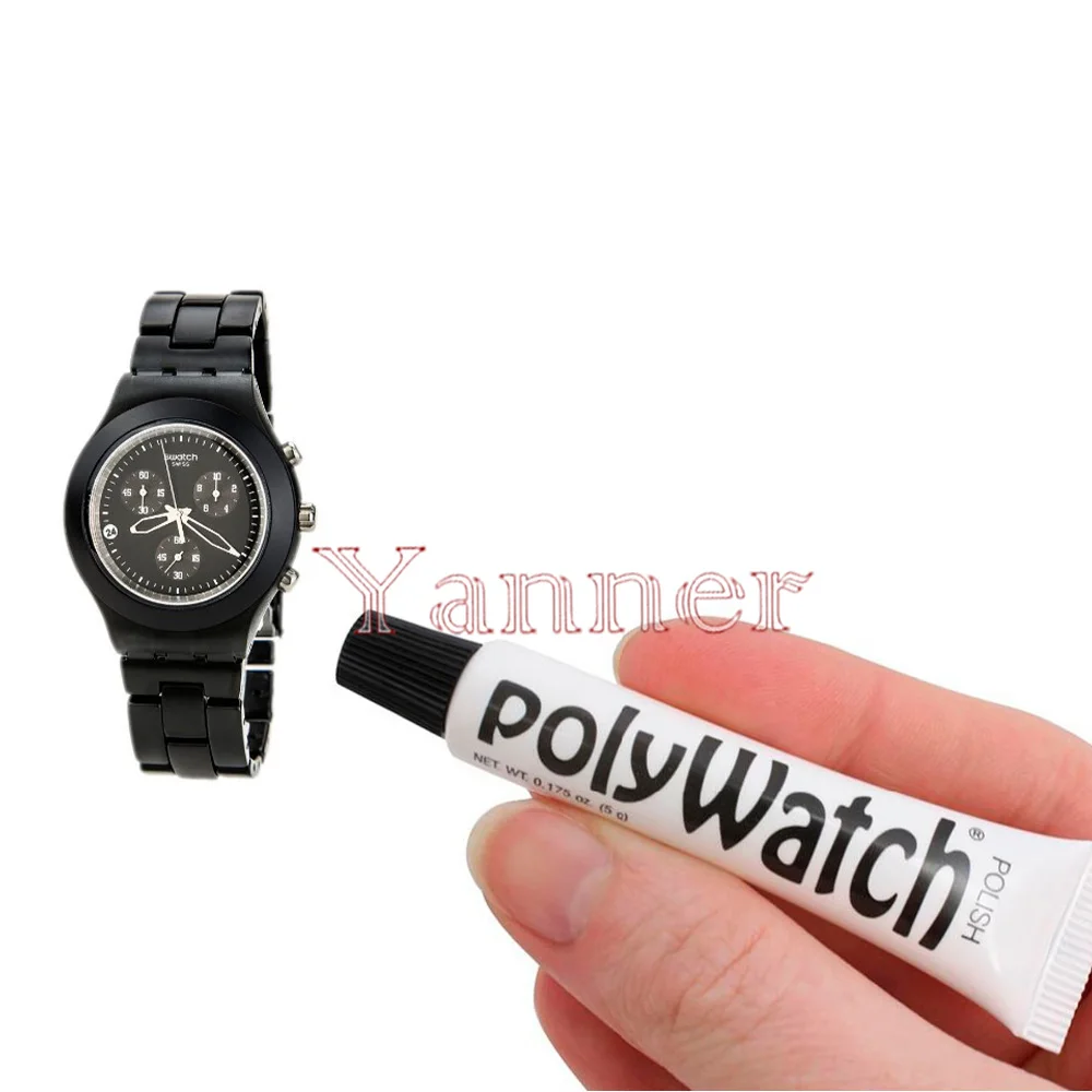 POLYWATCH SCRATCH REMOVAL Plastic/acrilico Watch Crystals riparazione occhiali Vintage per la riparazione dell'orologio buono per gli orologiai