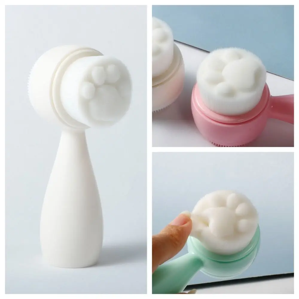 

Cat Claw Shape Facial Cleansing Brush Handheld Manual Face Wash Brush Soft Exfoliator Beauty Makeup Tool Women