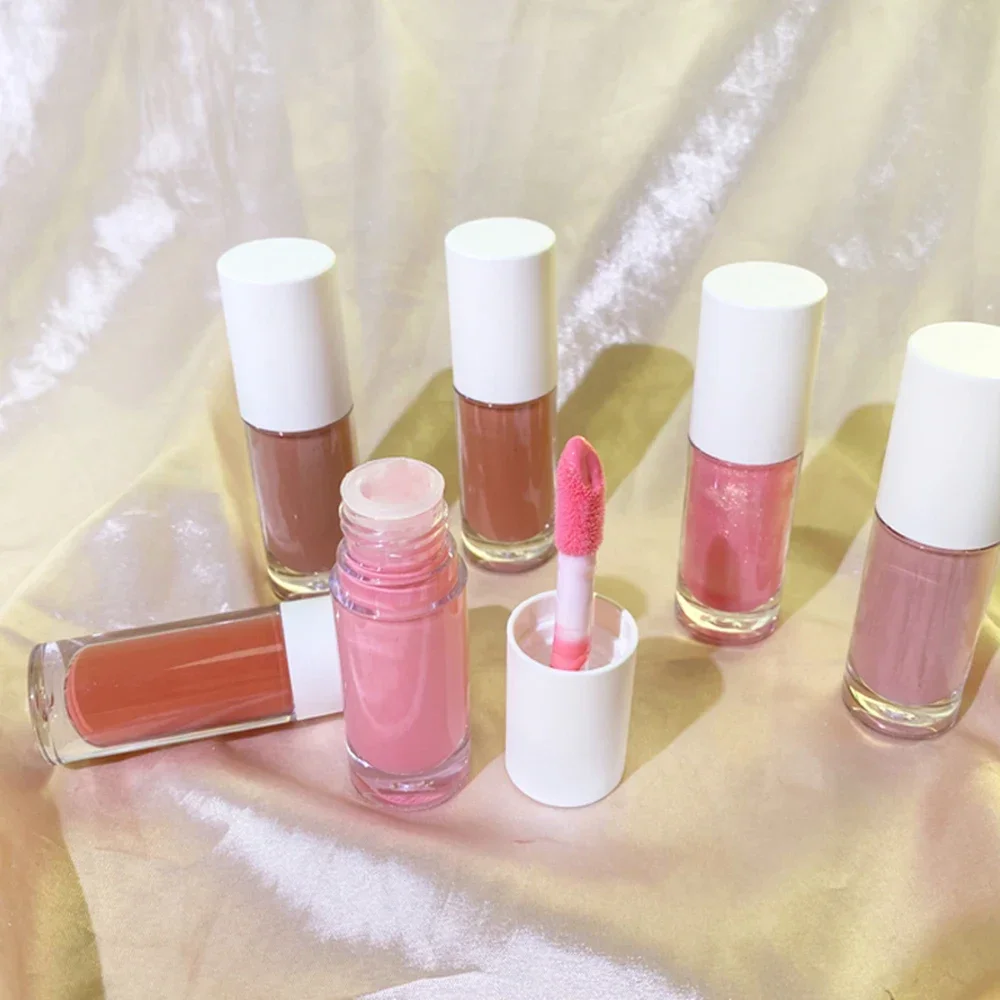 Private Label Lipgloss Plumper Custom Bulk 27 Colors Cute Chunky Pier Tube Moisturizer 7ml Moisturizing Non-fading Glossy Glaze 2