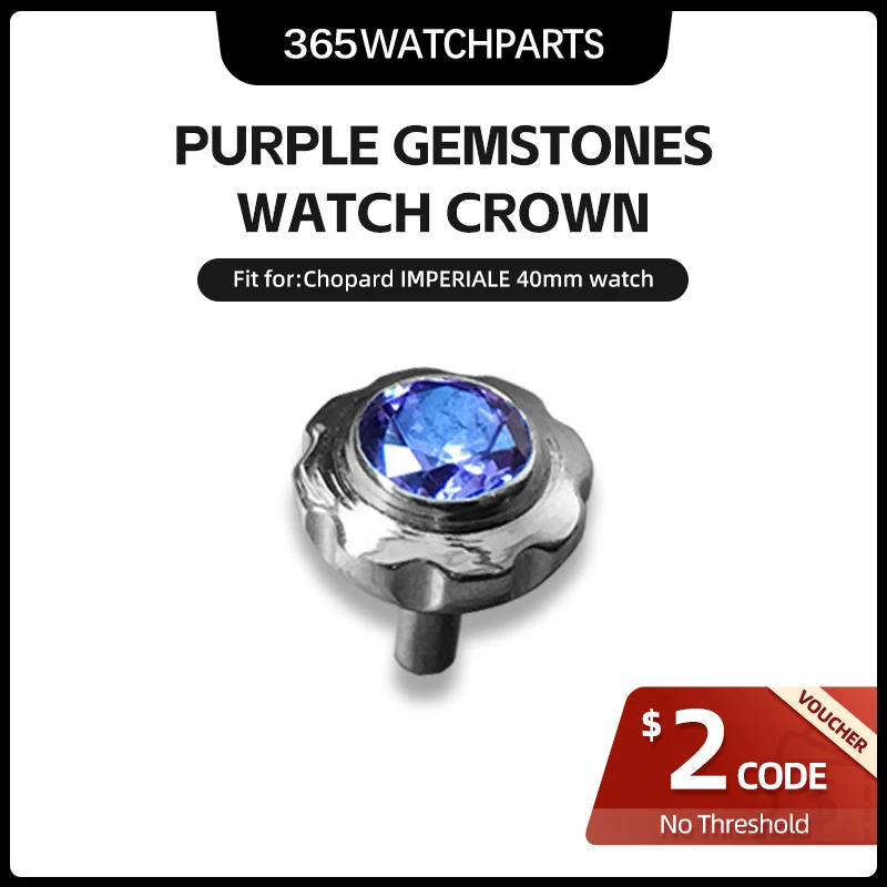 Corona Impermeabile Con Diamante Viola Zirconia 388531 Corona Per Orologio Meccanico Automatico Chopard Imperiale Imperatore 40Mm