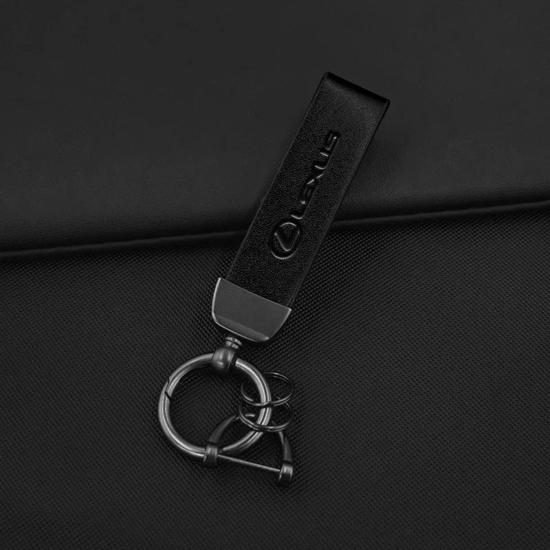 High-Quality Leather Car Logo Keychain Gift and Keyring Holder Accessories