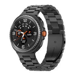 Premium Stainless Steel Smartwatch Band - Elegant Metal Bracelet Replacement Strap for Watch 8 40 - 44 - 46mm (Black)