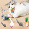 Cat Mice Toys False Mouse Cat Toy Long Tail Mice Soft Real Rabbit Fur Toy For Cats Plush Rat Playing Chew Toy Pet Supplies