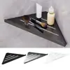 Non Perforated Bathroom Corner Shelf Carbon Steel Wall Mounted Tripod Basket No Drill Space WC Bath Shampoo Wall Shelf 1