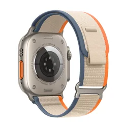 Trail Loop Smartwatch Band - Durable, Stylish & Adjustable Strap Bracelet - 42 44 45 49mm (New Orange Beige)