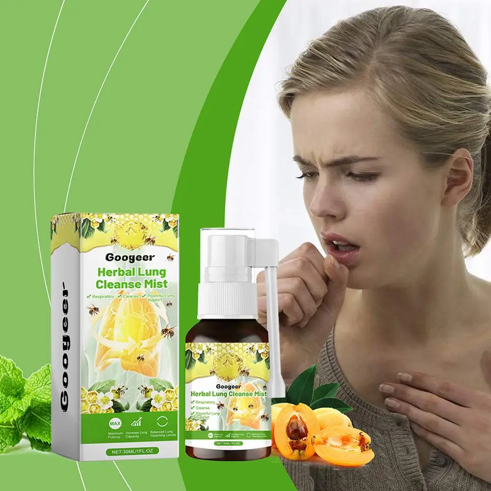 Herbal Lung Cleanse Spray Mist Lung Support Throat Smoking Clean Spray Sore Inflammation Herbal Health Care 2PCS 30ml
