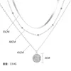 Collier rond à trois couches en argent Sterling 925, chaîne serpent Simple, breloque boule, cadeau de fête de mariage, bijoux exquis pour femmes