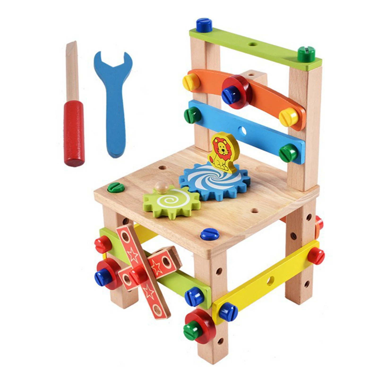 

Build Your Chair Montessori Toys Luban Chair Disassembly Toy Set Puzzle Blocks Luban Chair For Kids Puzzle Blocks